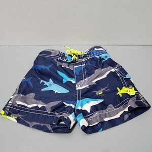 Kids Shark Print Swim Shorts